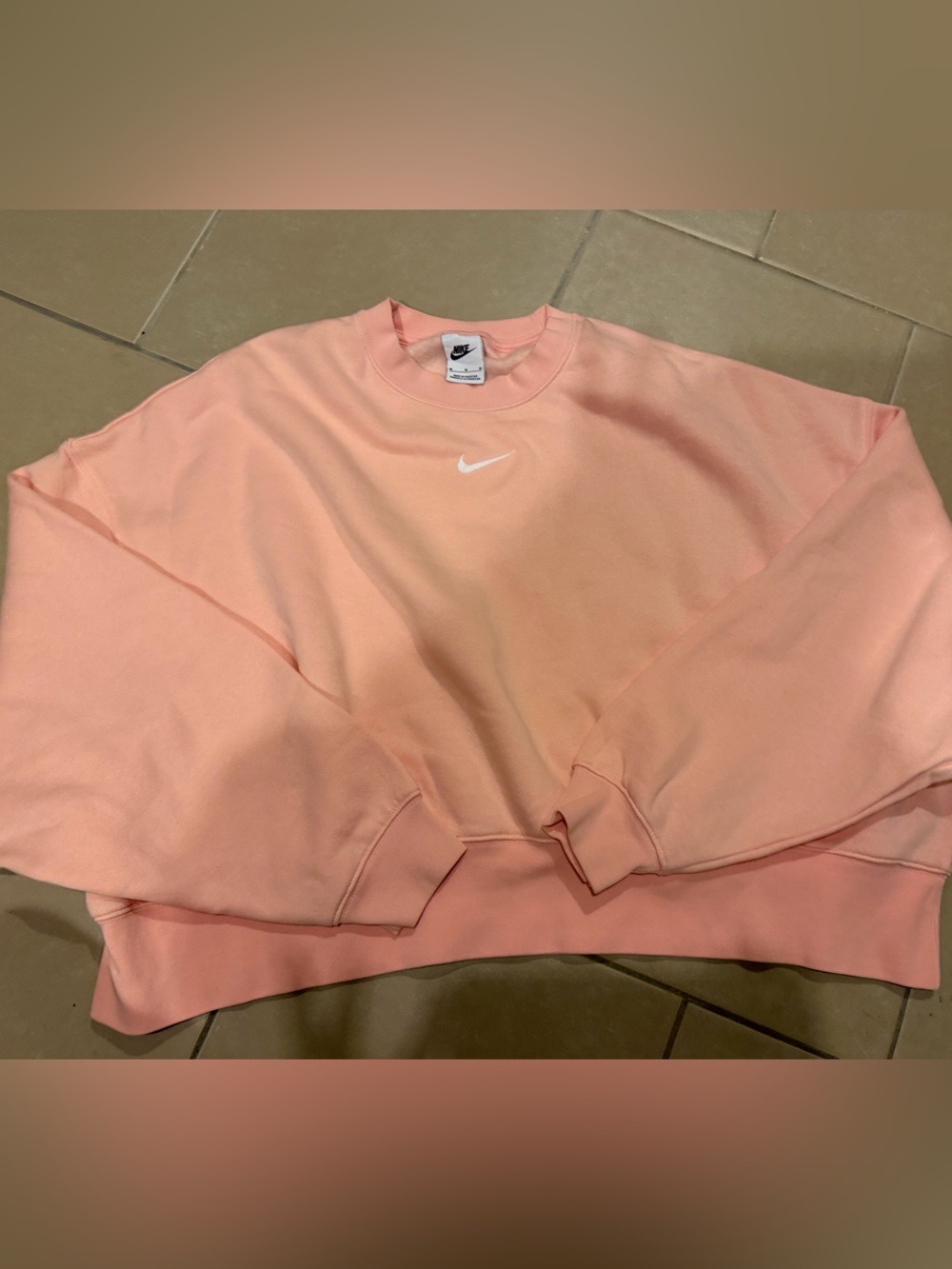 Nike Women's Peach Pink Crewneck Sweatshirt